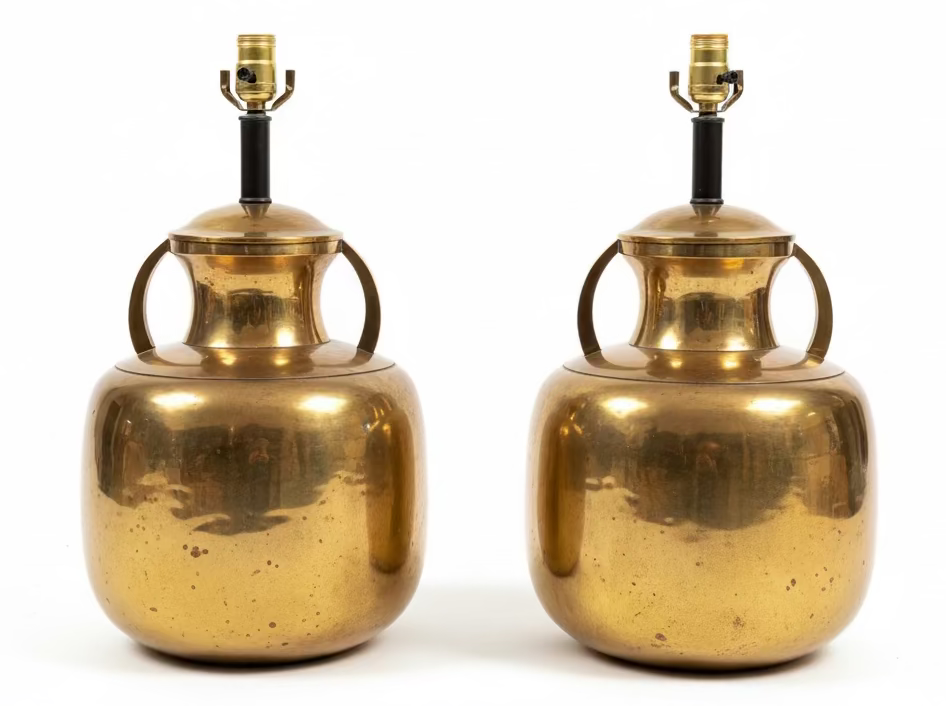 Pair of Brass Lamps