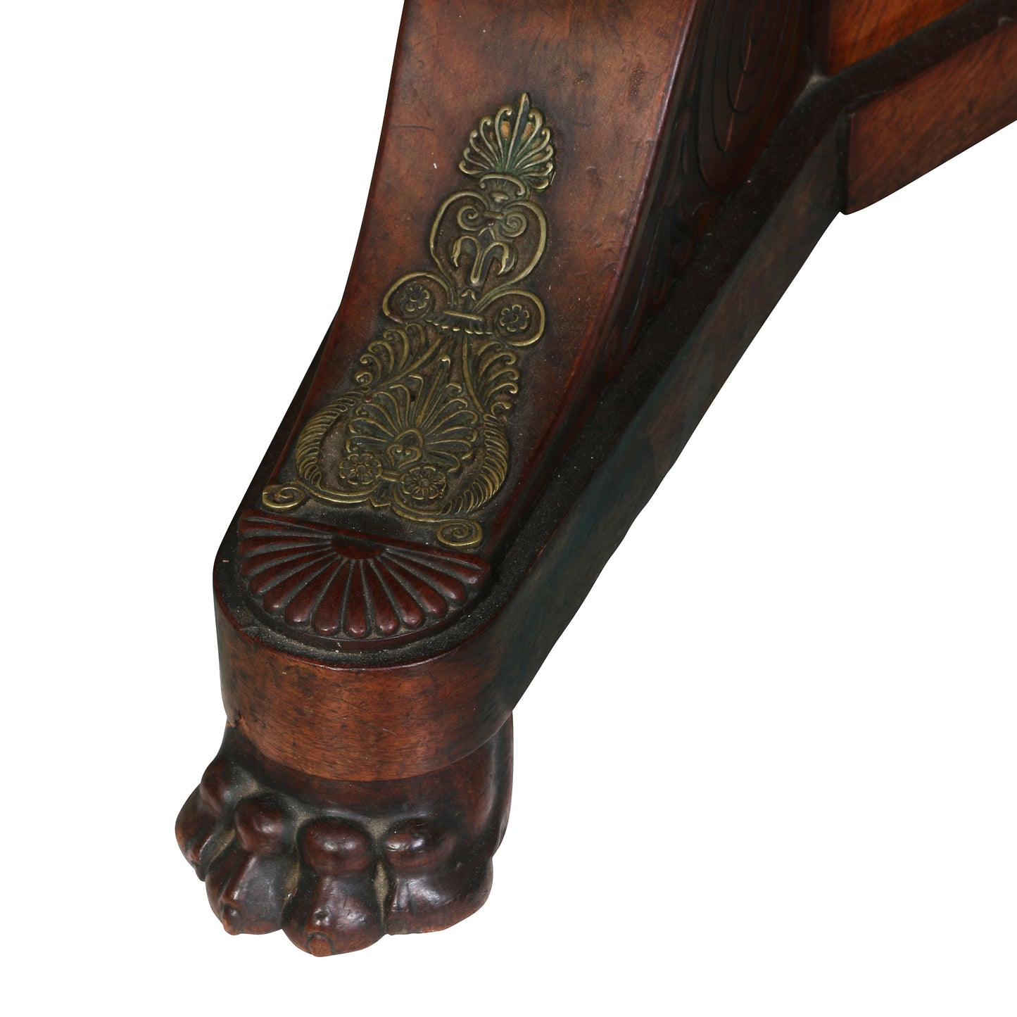 French Empire Style Mahogany Marble Top Center Table