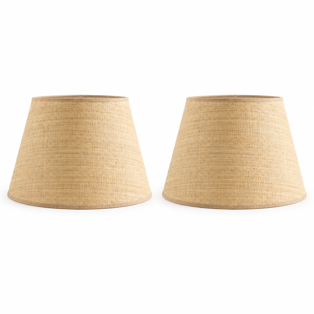 Petie's Raffia Tapered Drum Lampshades