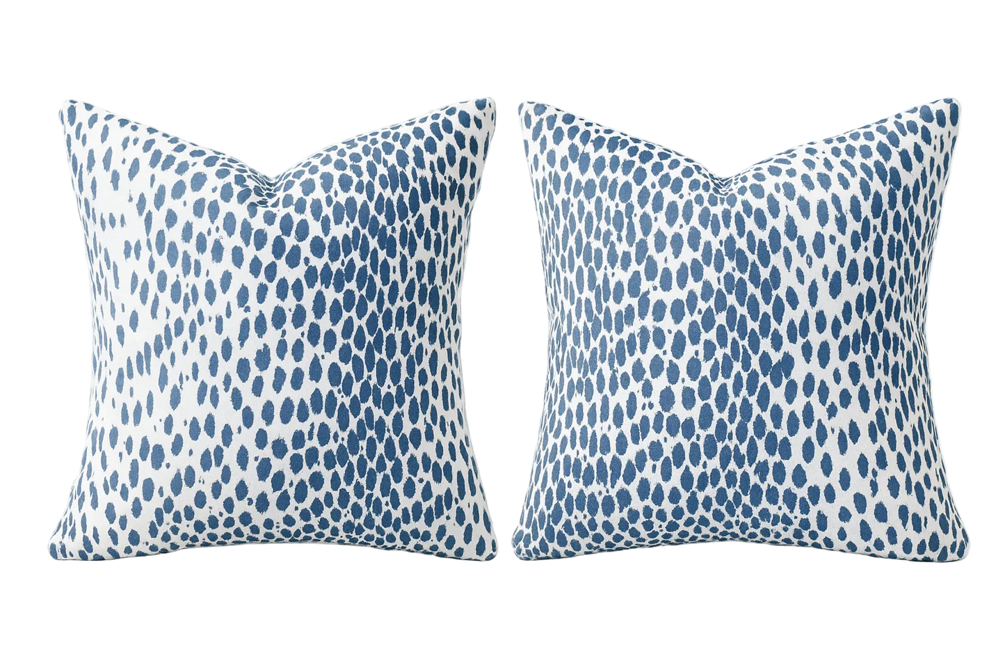 Pair of Blue Cheetah Schumacher Pillows