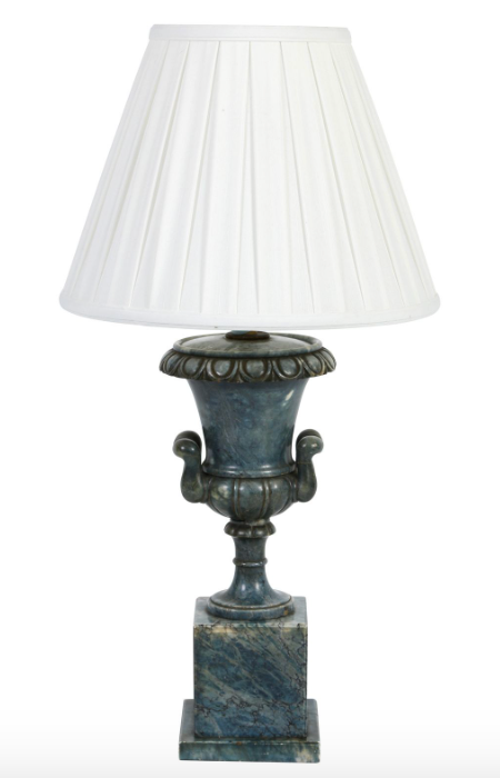 Blue Marble Urn Lamp
