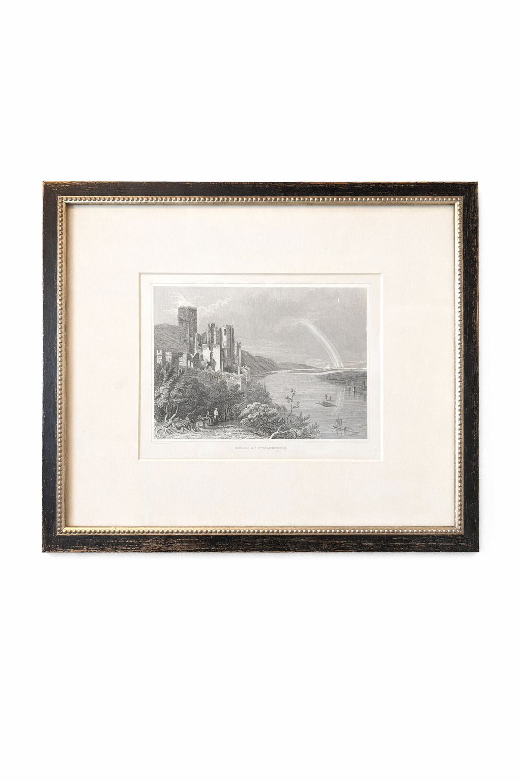 Ruins of Stolzenfels Antique Etching