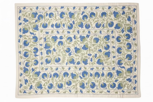 Vintage Uzebeki Embroidered Bed Cover