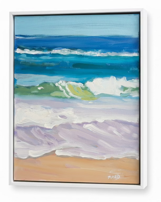 Framed Original Seascape by Lucelle Raad