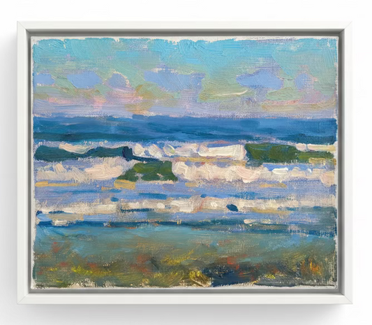 Framed Original Seascape by Lucelle Raad