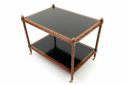 Walnut & Brass Coffee Table