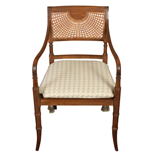 Cane Chair with Cushion
