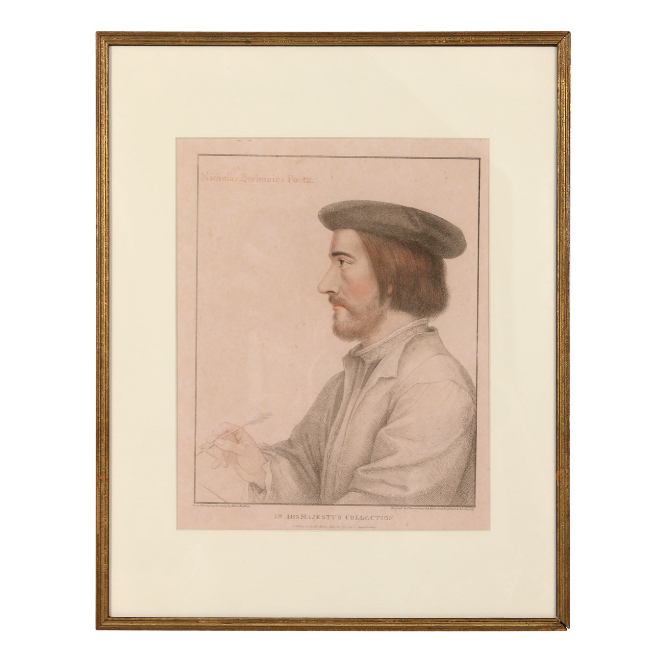 Engravings of Nicholas Borbonius Poeta and The Lady Parker - Pair