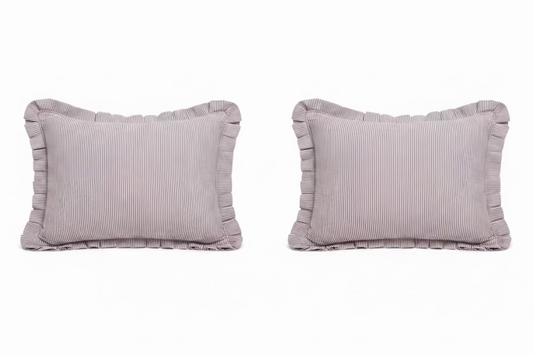 Pair of Lavender Stripe Pillows