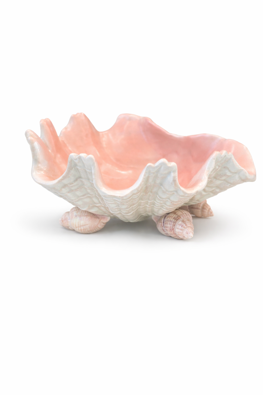 Vintage Fitz & Floyd Clam Seashell Bowl with Tulip Feet