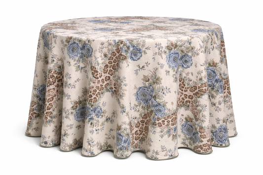 Cowtan Rose and Leopard Custom 104" Tablecloth