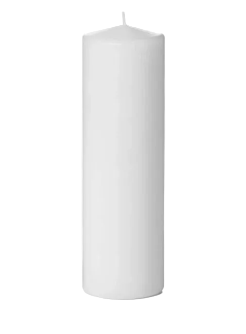White Pillar Candle 3x9
