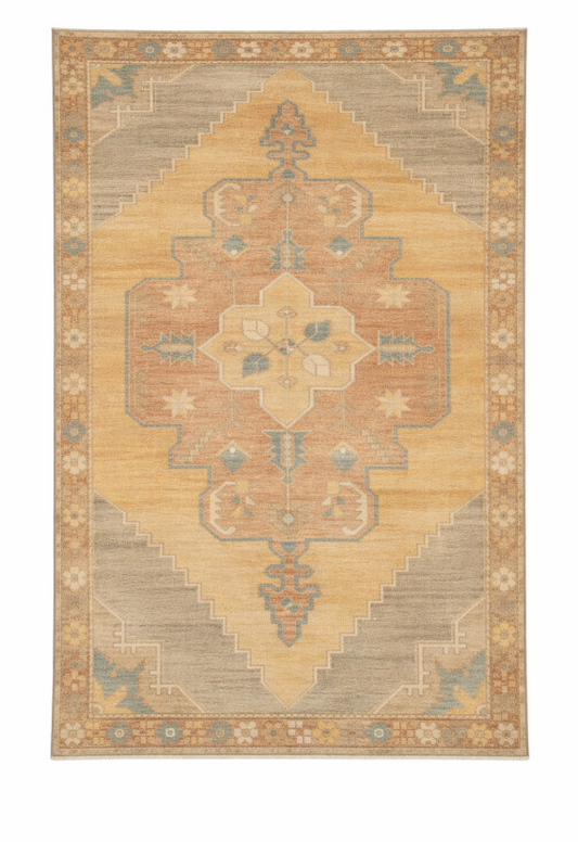 Vintage Oushak Wool Rug