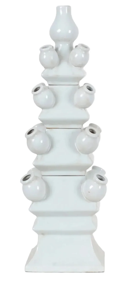 Antique White 4-Layer Tulipiere