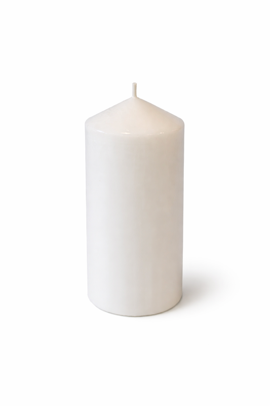 White Pillar Candle 3x6