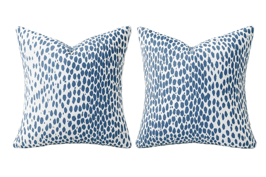 Pair of Blue Cheetah Pillows