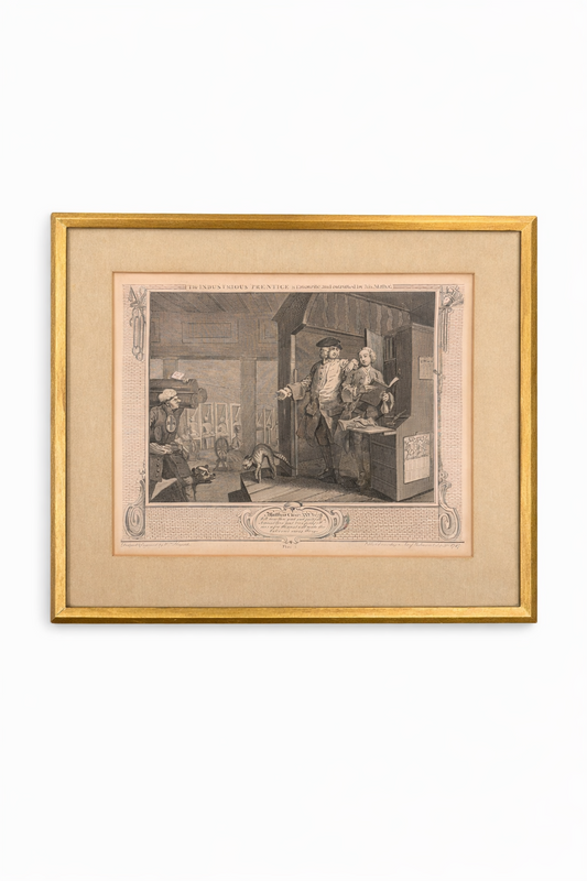 William Hogarth's THE INDUSTRIOUS PRENTICE a Favorite and Entrusted by His Master