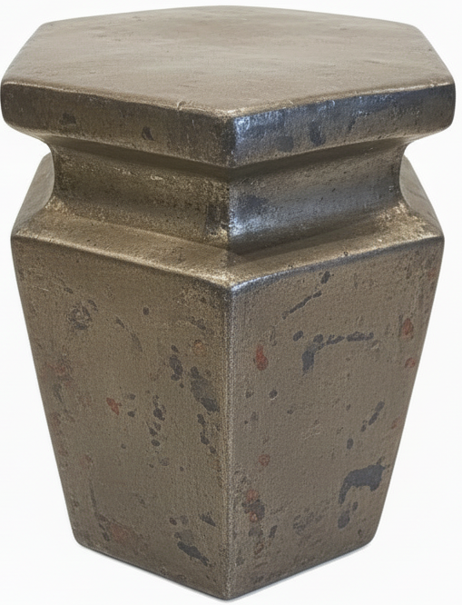 Hex Stool Metallic 15"x 18"