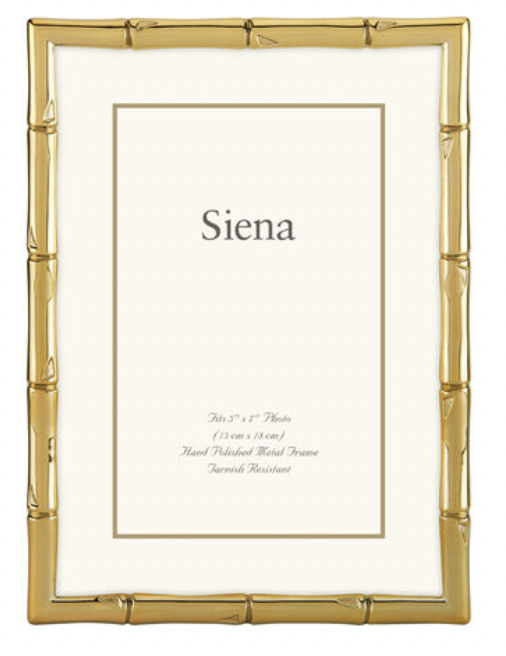 Polished Goldtone Bamboo Frame