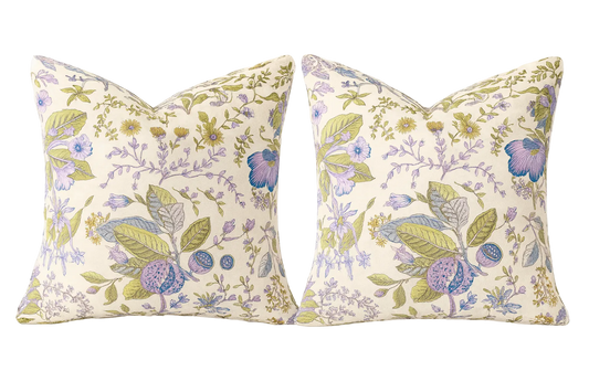 Pair of Purple Floral Pillows