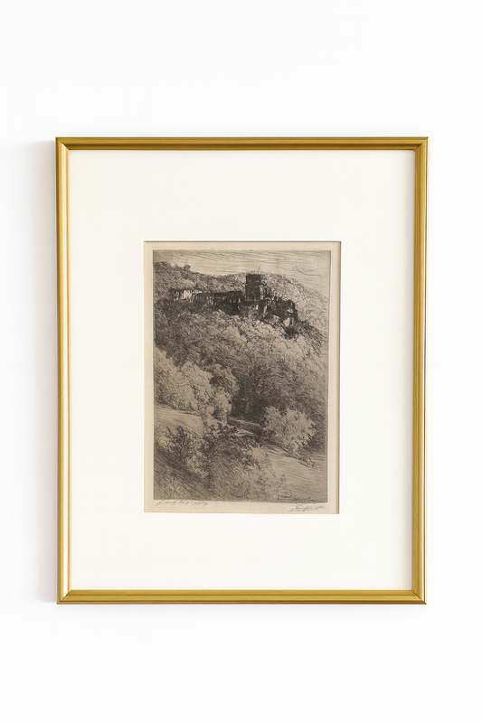 Signed Paul Geissler Antique Etching