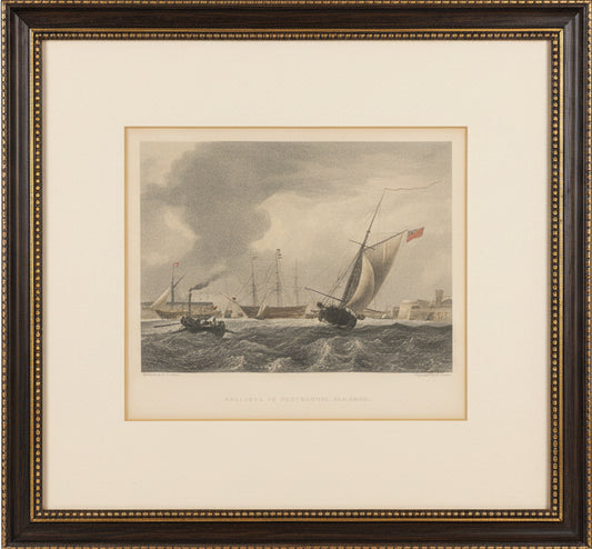 Vintage Print "Entrance to Portsmouth Harbor"