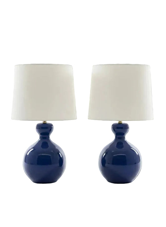 Pair of Deep Blue Lamps