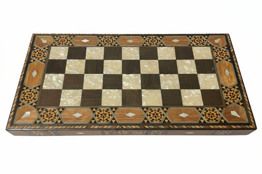 Vintage Inlay Backgammon Set