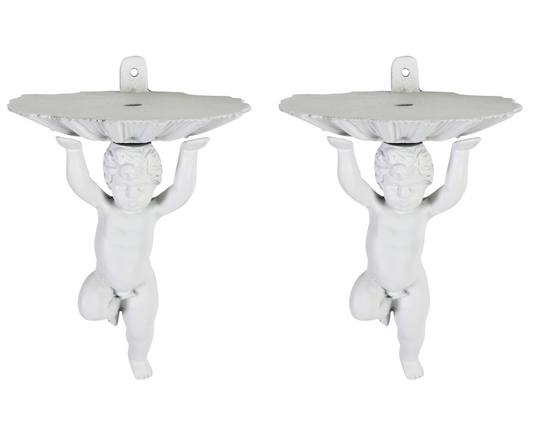 Pair Cherub Wall Brackets