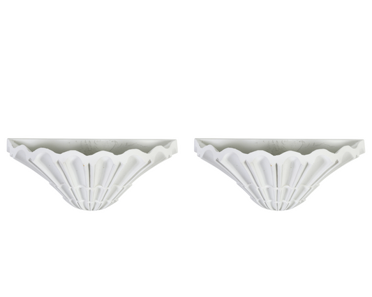 Pair Large Shell Wall Pockets