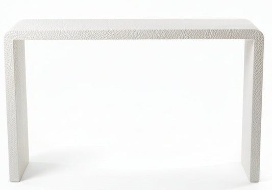 Faux shagreen console table