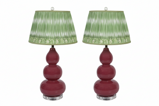 Pair of Triple Gourd Lamps