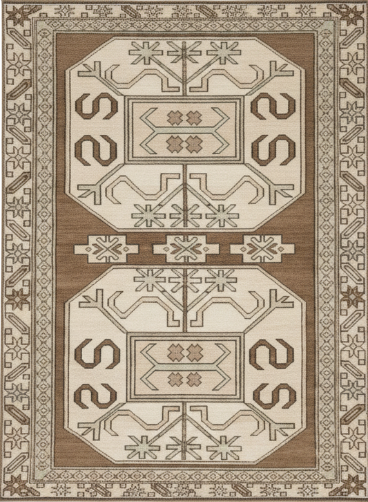 Anatolian Rug Brown Blue Grey