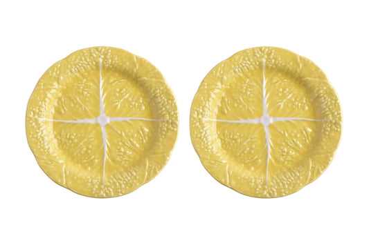 Yellow Majolica Plates