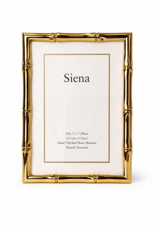4x6 Polished Gold Bamboo Frame