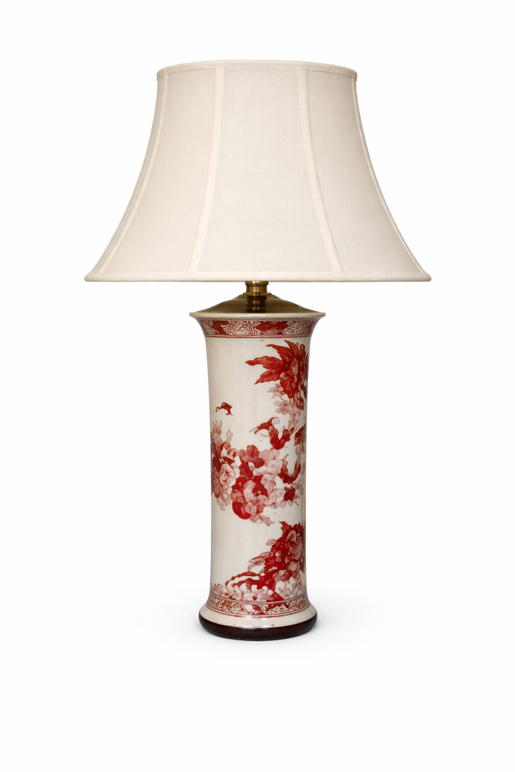 19thc Chinese Painted Beaker Lamp